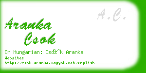 aranka csok business card